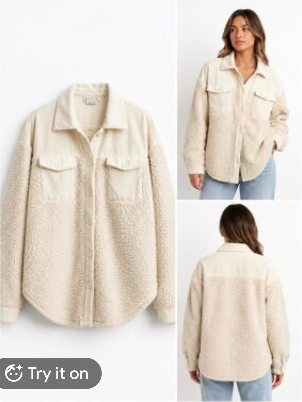 HYFVE Sherpa Shacket Jacket Size L